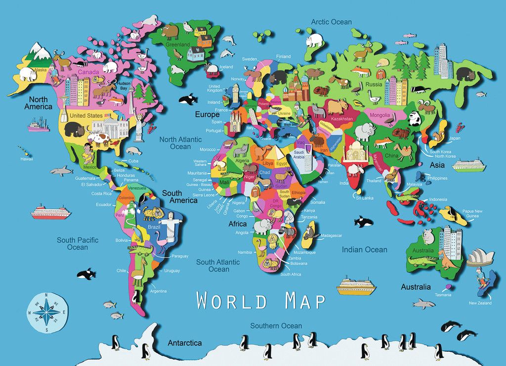 RAVENSBURGER 60 PC WORLD MAP