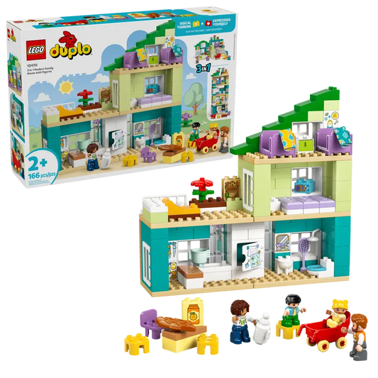 LEGO DUPLO 3 IN 1 MODERN FAMILY HOUSE WITH FIGURES