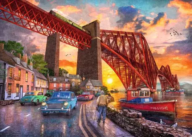 RAVENSBURGER 1000 PC FORTH BRIDGE AT SUNSET