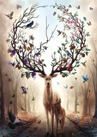RAVENSBURGER 1000 PC FANTASY DEER
