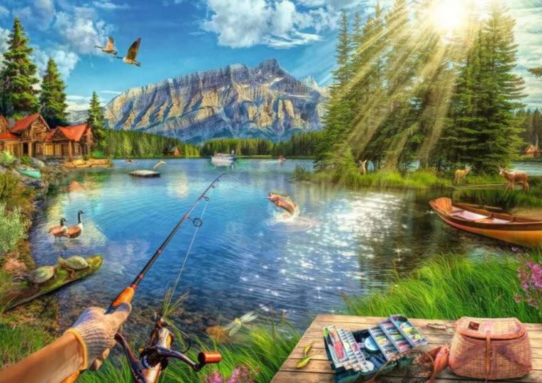 RAVENSBURG 1000 PC LIFE AT THE LAKE