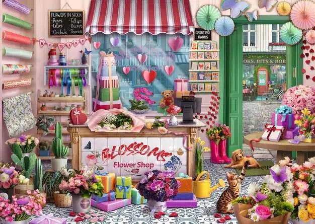 RAVENSBURGER 1000 PC BLOSSOMS FLOWER SHOP