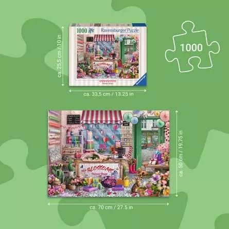 RAVENSBURGER 1000 PC BLOSSOMS FLOWER SHOP