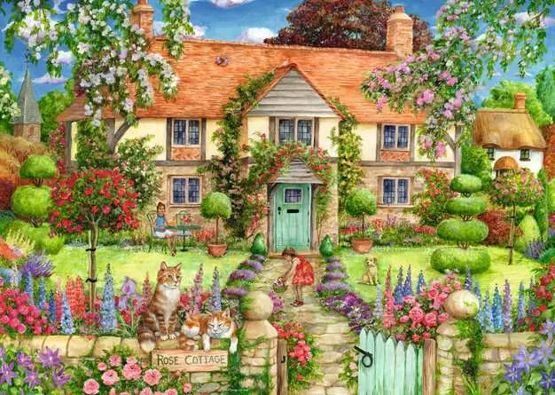 RAVENSBURGER 1000 PC ROSE COTTAGE