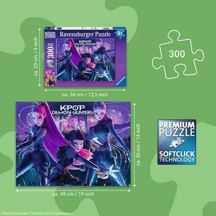 RAVENSBURGER 300 XXL KPOP DEMON HUNTERS: RUMI, MIRA & ZOEY