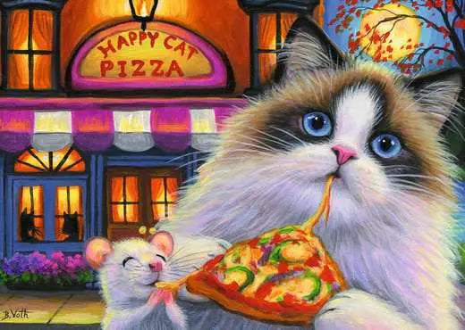 RAVENSBURG 35 PC HAPPY CAT PIZZA