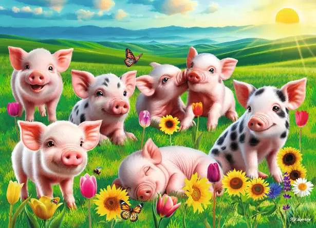 RAVENSBURGER 60 PC PRECIOUS PIGLETS