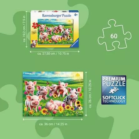 RAVENSBURGER 60 PC PRECIOUS PIGLETS