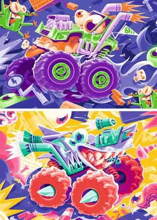 RAVENSBURGER 2 X 24 PC MONSTER TRUCKS