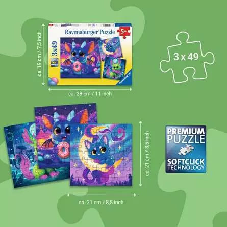 RAVENSBURGER 3 X 49 PC LITTLE DEMONS