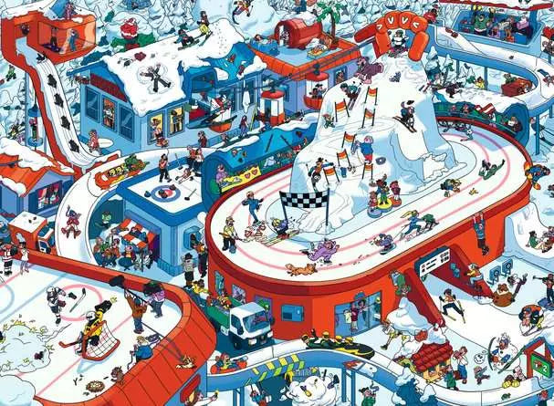 RAVENSBURGER 200 PC WINTER SPORTS WONDERLAND