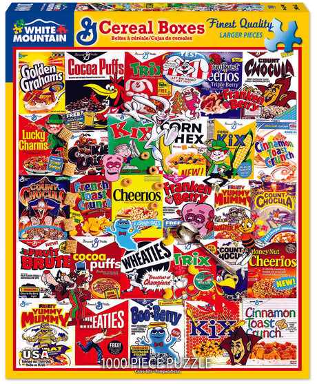 WHITE MOUN 1000 PC CEREAL BOXES