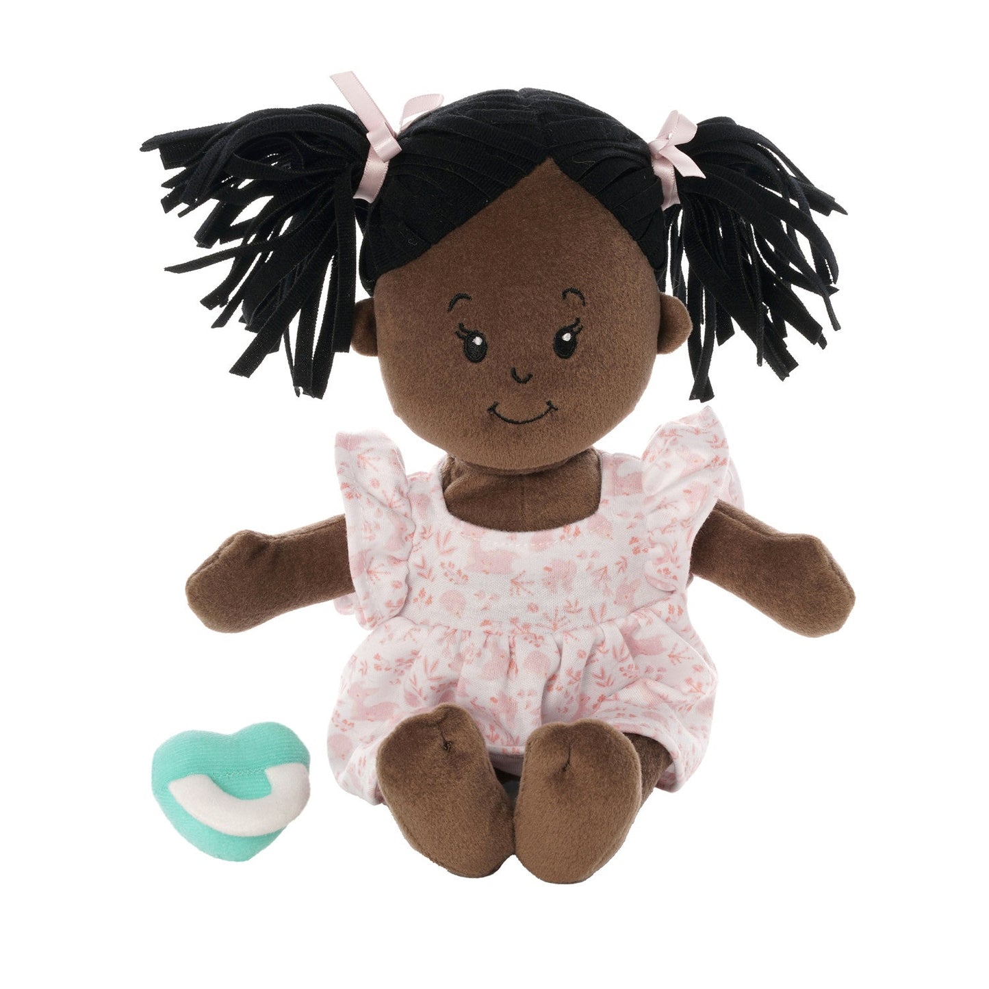 LOVE, STELLA BROWN DOLL W/BLACK PIGTAILS