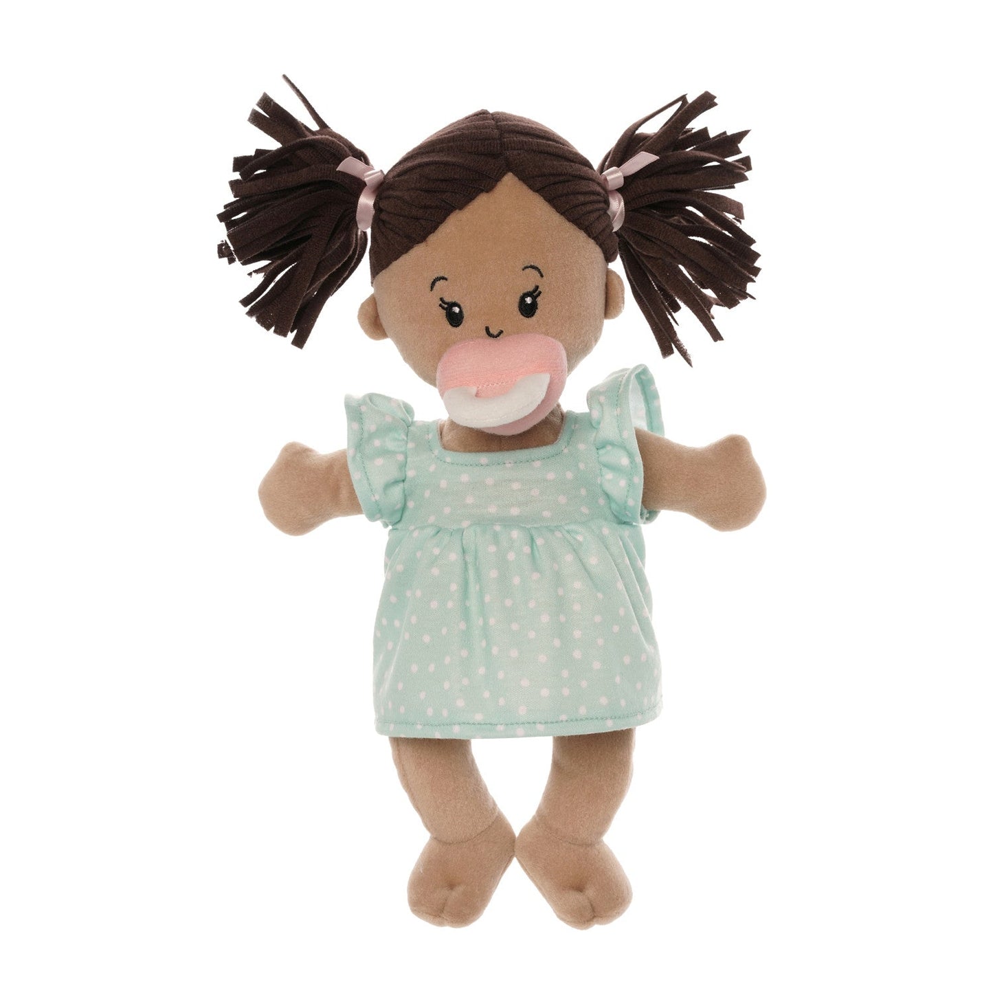 LOVE, STELLA BEIGE DOLL W/BROWN PIGTAILS
