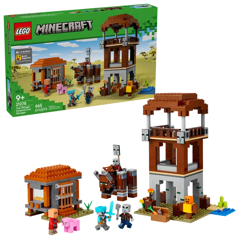 LEGO MINECRAFT THE PILLAGER OUTPOST AND RAVAGER