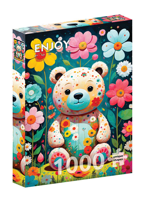 ENJOY 1000 PC FLOWER TEDDY BEAR
