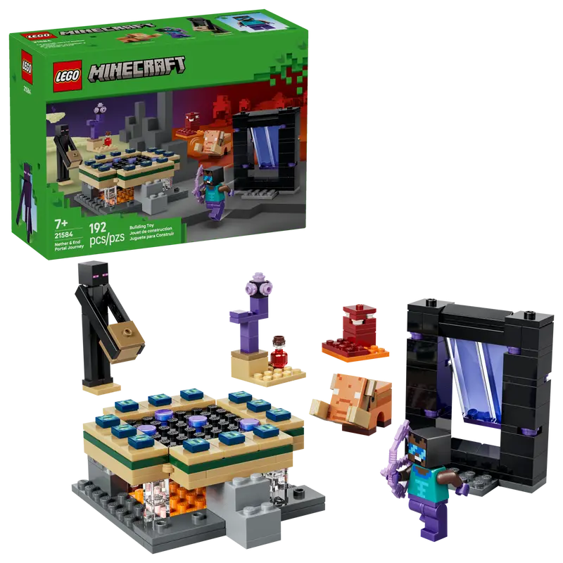 LEGO MINECRAFT NETHER & END PORTAL JOURENEY