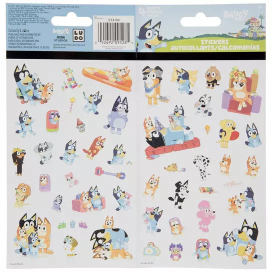 STICKERS-4SHEET BLUEY