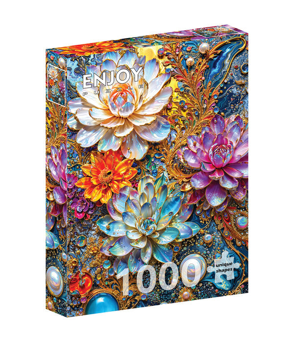 ENJOY 1000 PC PEARLESCENT WATERLILIES