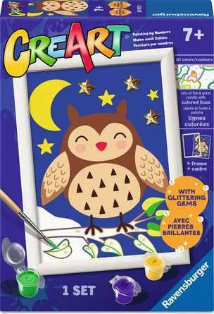 RAVENSBURGER CREART CUTE OWL PAINT BY NUMBER