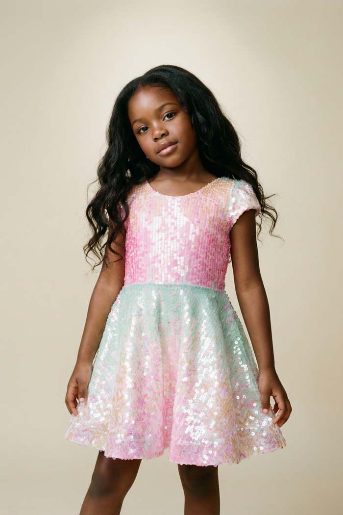 SORBET SWIRL SKATER DRESS SIZE 5-6