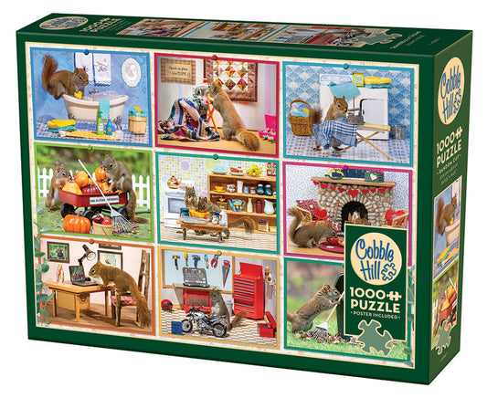 COBBLE HIL 1000 PC SQUIRRELS AT HOME