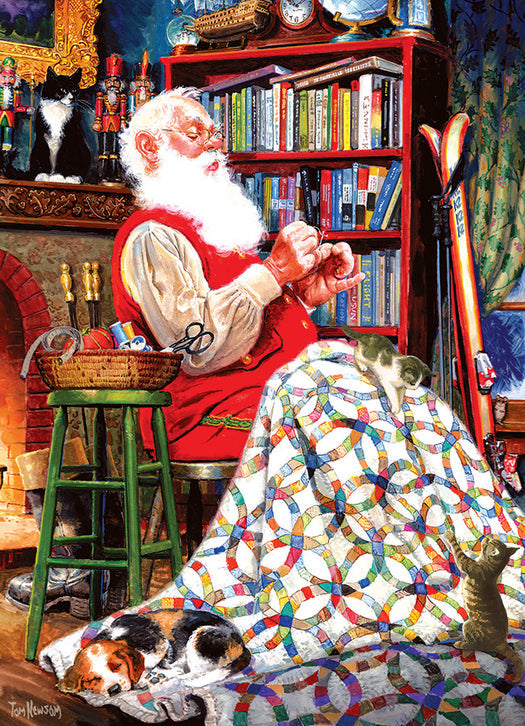 COBBLE HIL 1000 PC SANTA'S QUILT