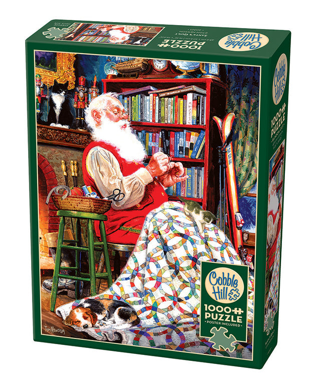 COBBLE HIL 1000 PC SANTA'S QUILT