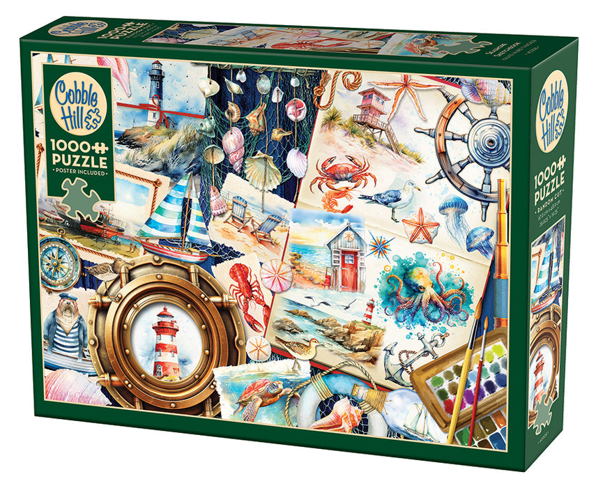 COBBLE HIL 1000 PC SEASHORE SKETCHBOOK
