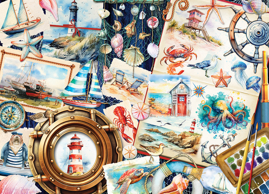 COBBLE HIL 1000 PC SEASHORE SKETCHBOOK