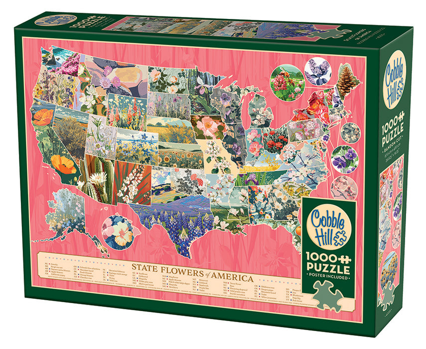 COBBLE HIL 1000 PC STATE FLOWERS OF AMERICA