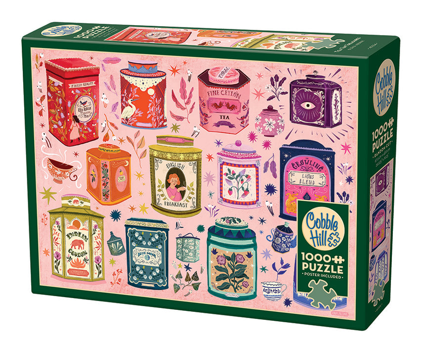 COBBLE HIL 1000 PC TEA TIN TREASURES