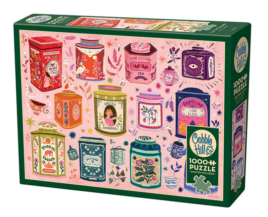 COBBLE HIL 1000 PC TEA TIN TREASURES