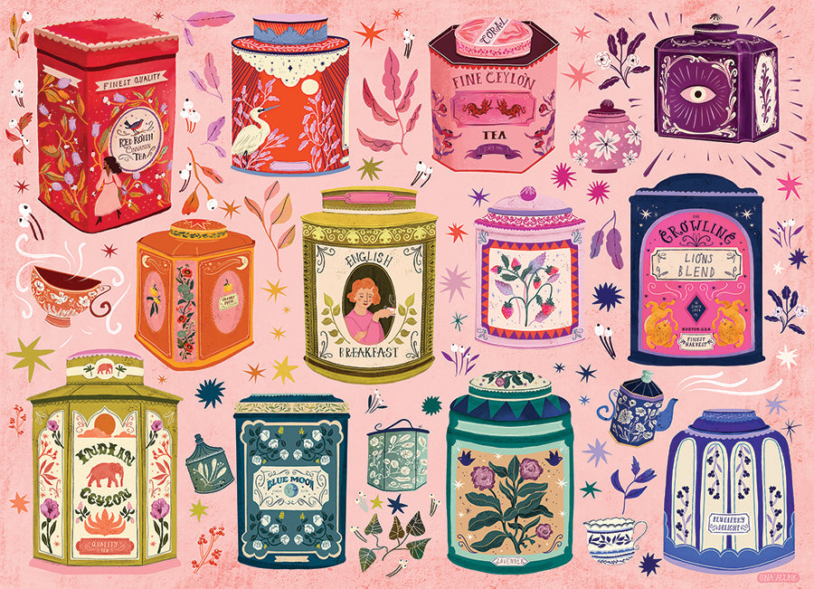 COBBLE HIL 1000 PC TEA TIN TREASURES