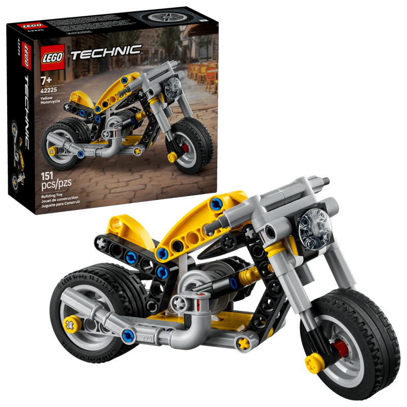 LEGO TECHNIC YELLOW MOTORCYCLE