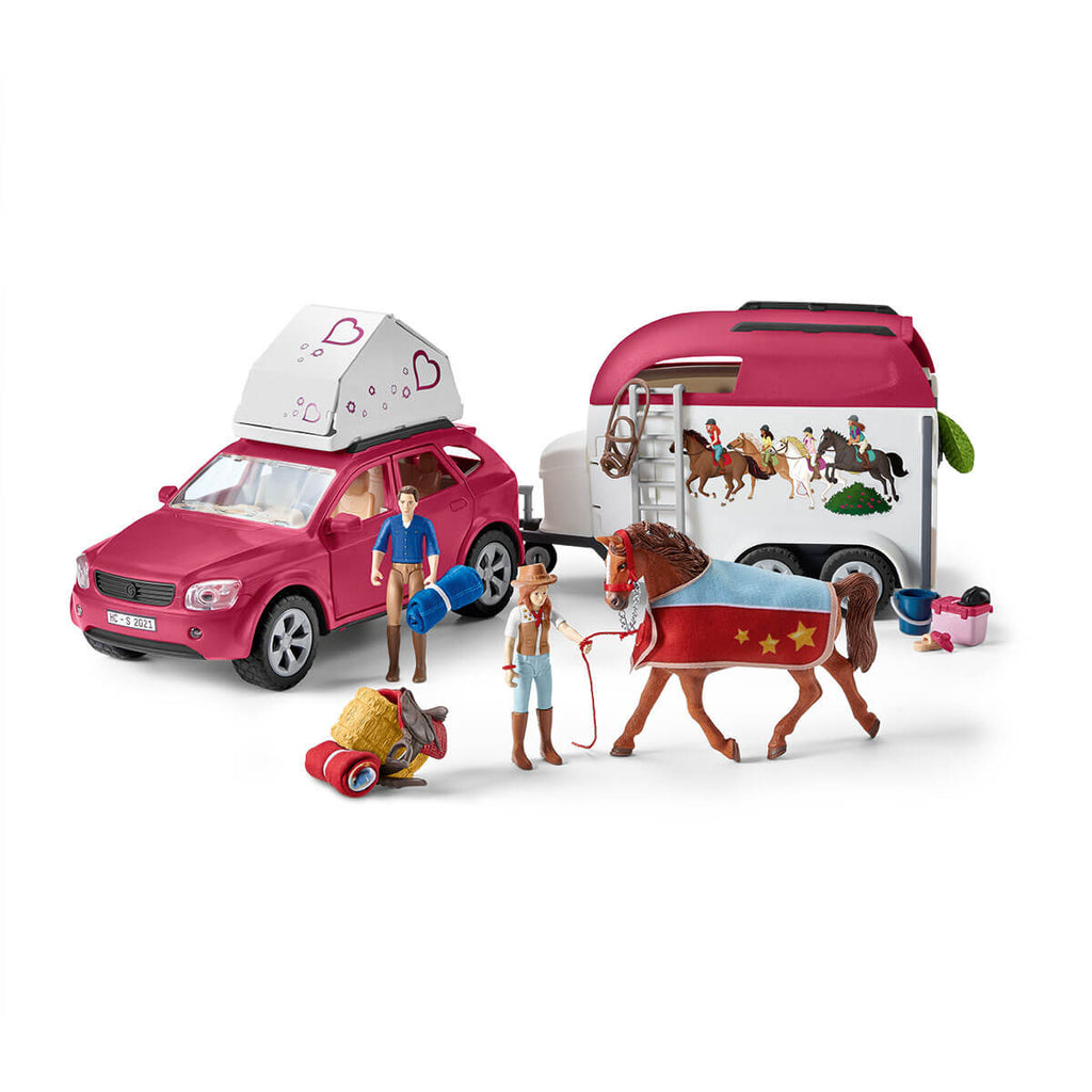 SCHLEICH HORSE ADVENTURES W/CAR AND TRAILER