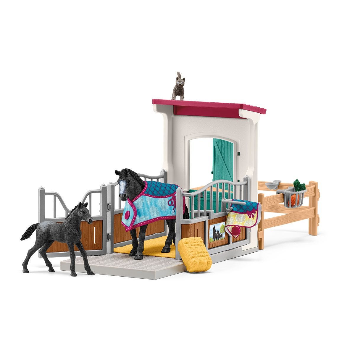 SCHLEICH HORSE BOX W/ MARE & FOAL