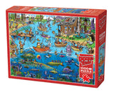 COBBLE HIL 1000 PC DOODLETOWN: GONE FISHING