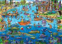 COBBLE HIL 1000 PC DOODLETOWN: GONE FISHING