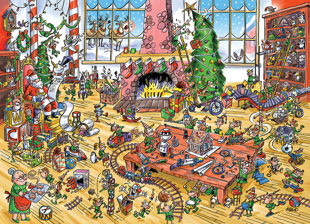 COBBLE HIL 1000 PC DOODLETOWN: ELVES AT WORK