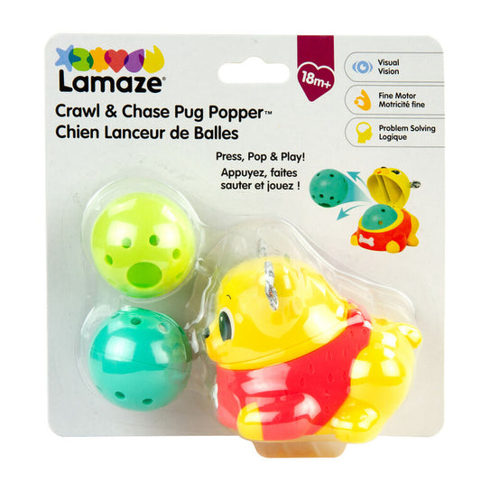 LAMAZE CRAWL & CHASE PUG POPPER