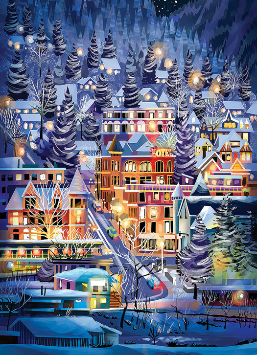 COBBLE HIL 500 PC SKI TOWN