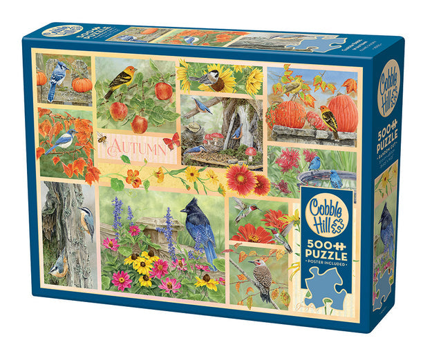 COBBLE HIL 500 PC GARDEN BIRDS IN AUTUMN