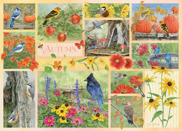 COBBLE HIL 500 PC GARDEN BIRDS IN AUTUMN