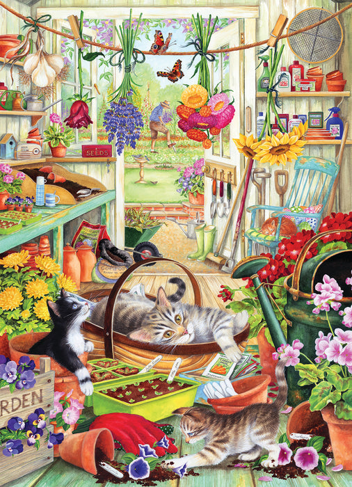 COBBLE HIL 500 PC POTTING SHED CATS