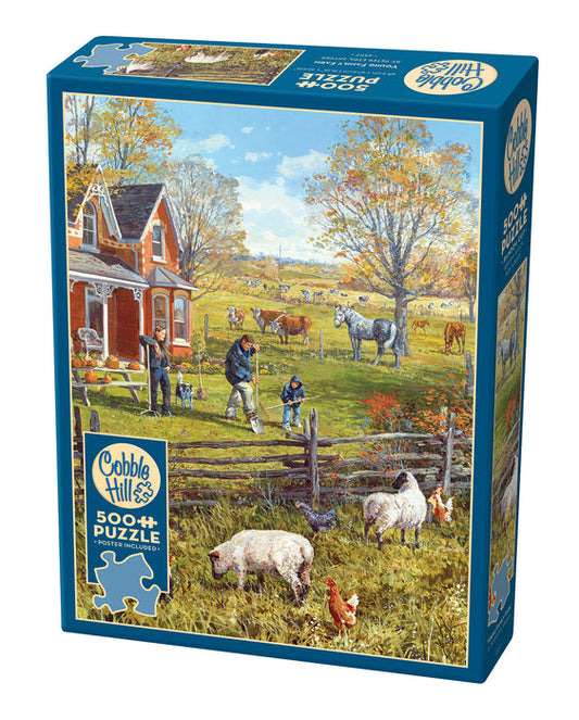 COBBLE HIL 500 PC YOUNG FAMILY FARM