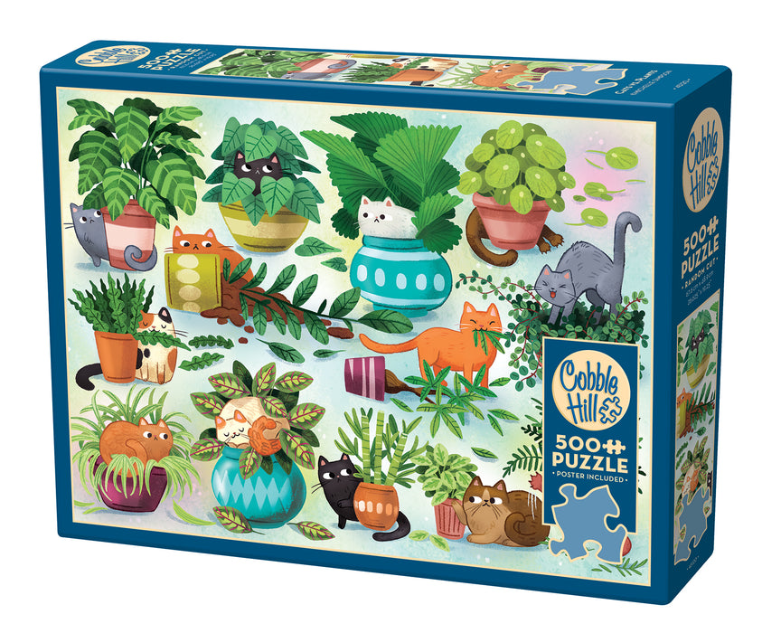 COBBLE HIL 500 PC CATS VS. PLANTS