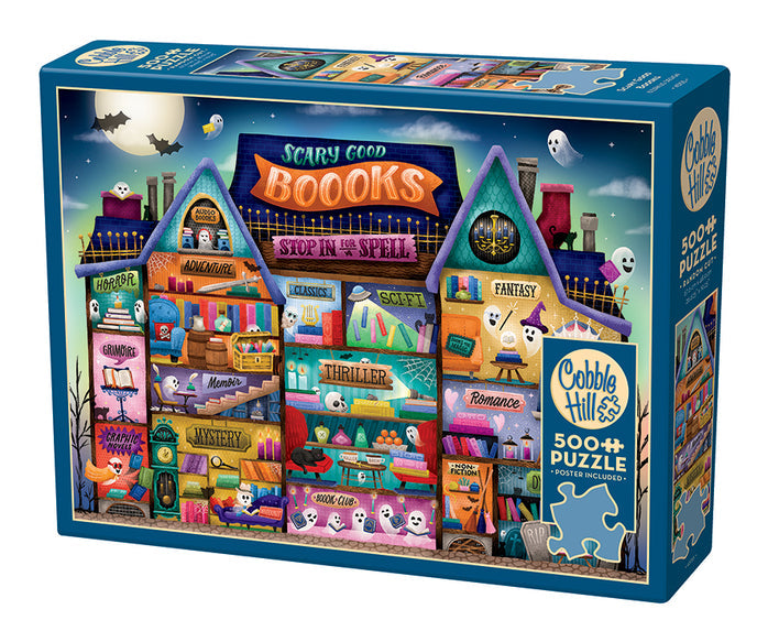 COBBLE HIL 500 PC SCARY GOOD BOOOKS