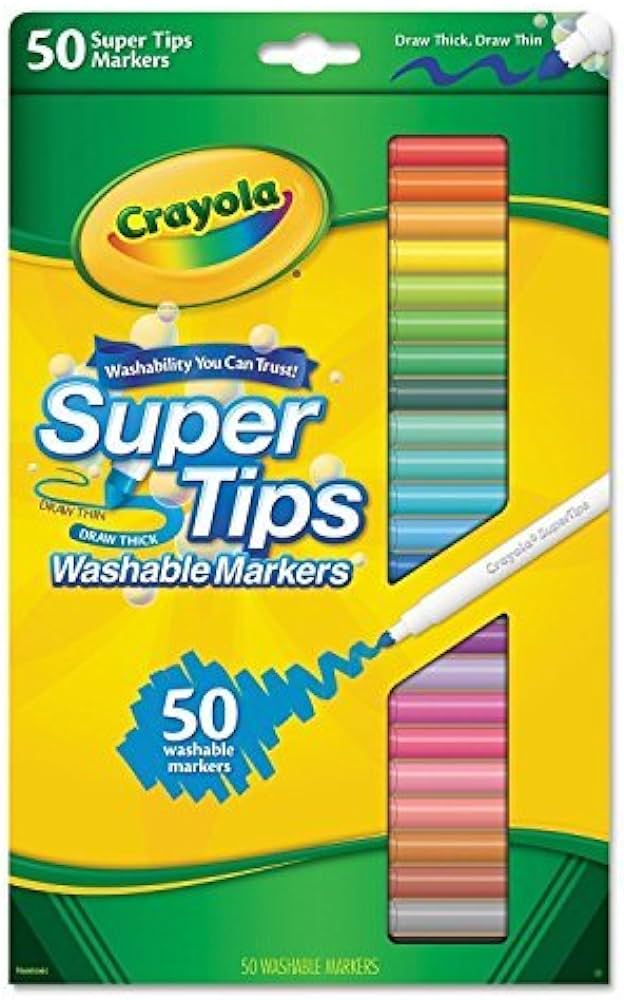 CRAYOLA SUPER TIPS WASHABLE MARKERS