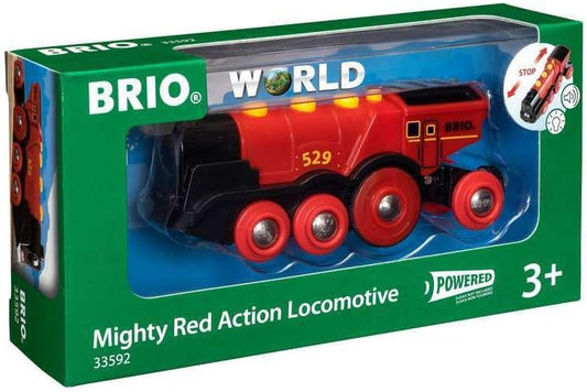 BRIO MIGHTY RED ACTION LOCOMOTIVE